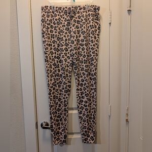 Peachy Animal Print Plus Joggers